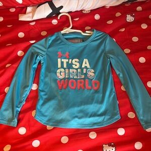 Under Armour Teal Long Sleeve Shirt with Graphic